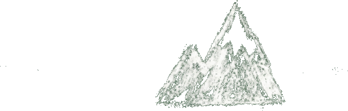 Hand-drawn chalk mountains