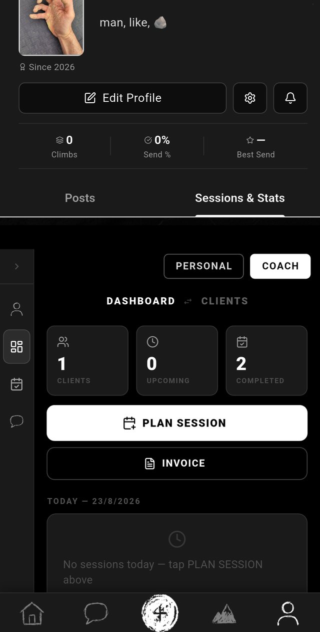 The coach dashboard
